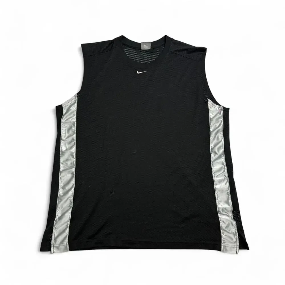 Nike Black Mesh Sleeveless Athletic Shirt Men Large